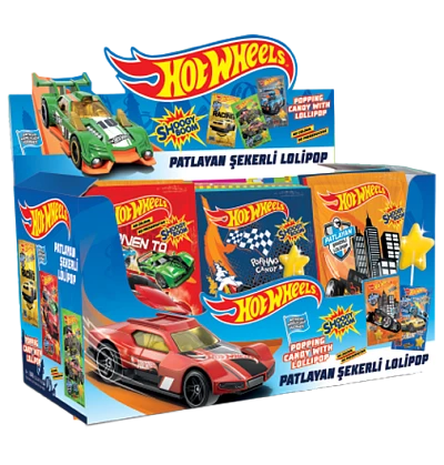 PW-Praskací cukr Hot Wheels 7g (6x40) jahoda