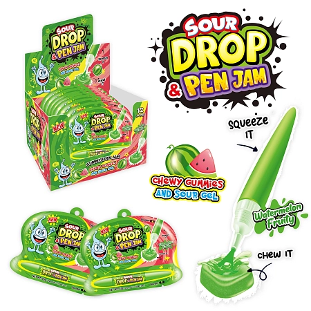 P-Sour Drop & Pen Jam 55g (12x12) Watermelon